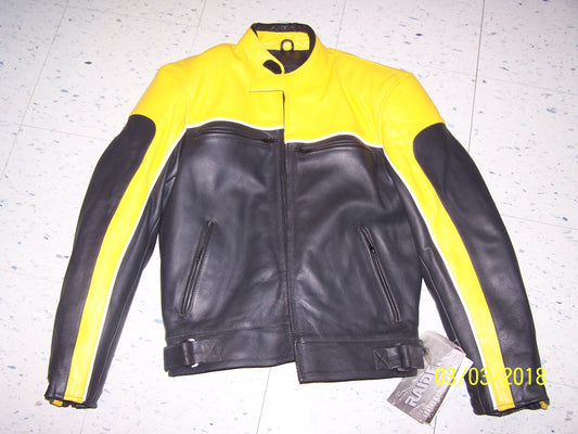 New Raider Trakstar Leather Jacket Size 42