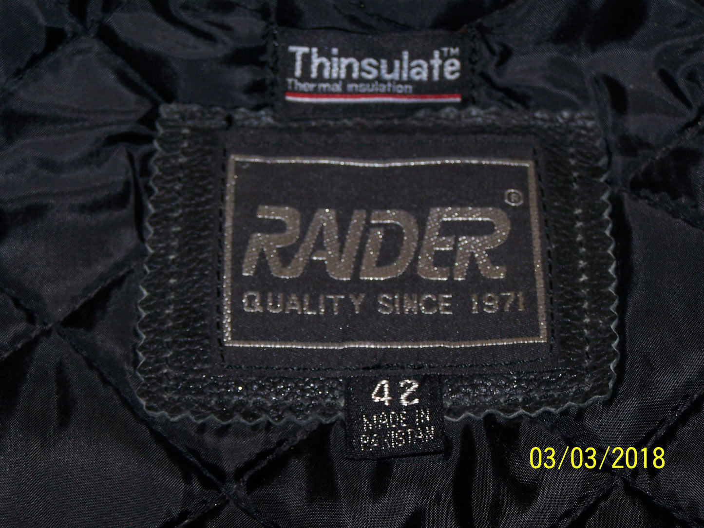 New Raider Trakstar Leather Jacket Size 42