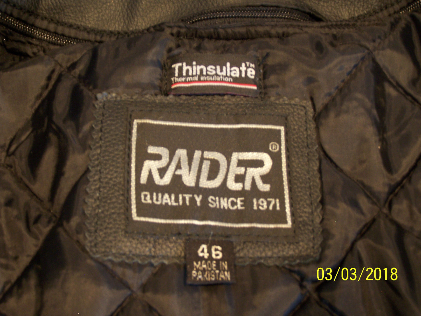New Raider Trakstar Leather Jacket Size 46